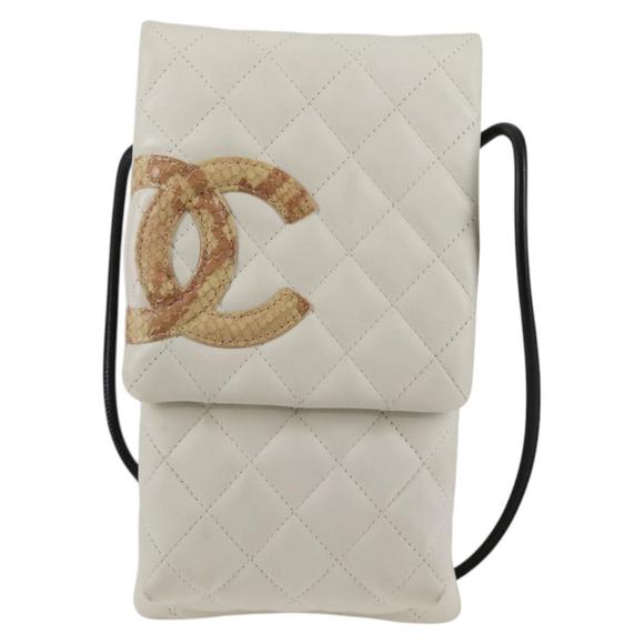 Chanel Cambon line White Leather shoulder - Picture 1 of 10